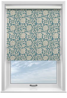 Land & Shore Rowallane (Blackout), Teal - Twist&Fit Roller Blind
